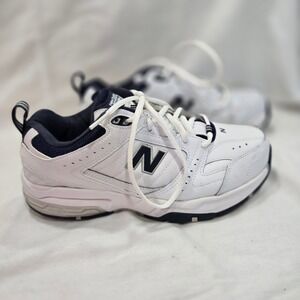 New Balance 608v2 White Blue Leather Walking Sneakers Shoes Mens Size 7.5 4E
